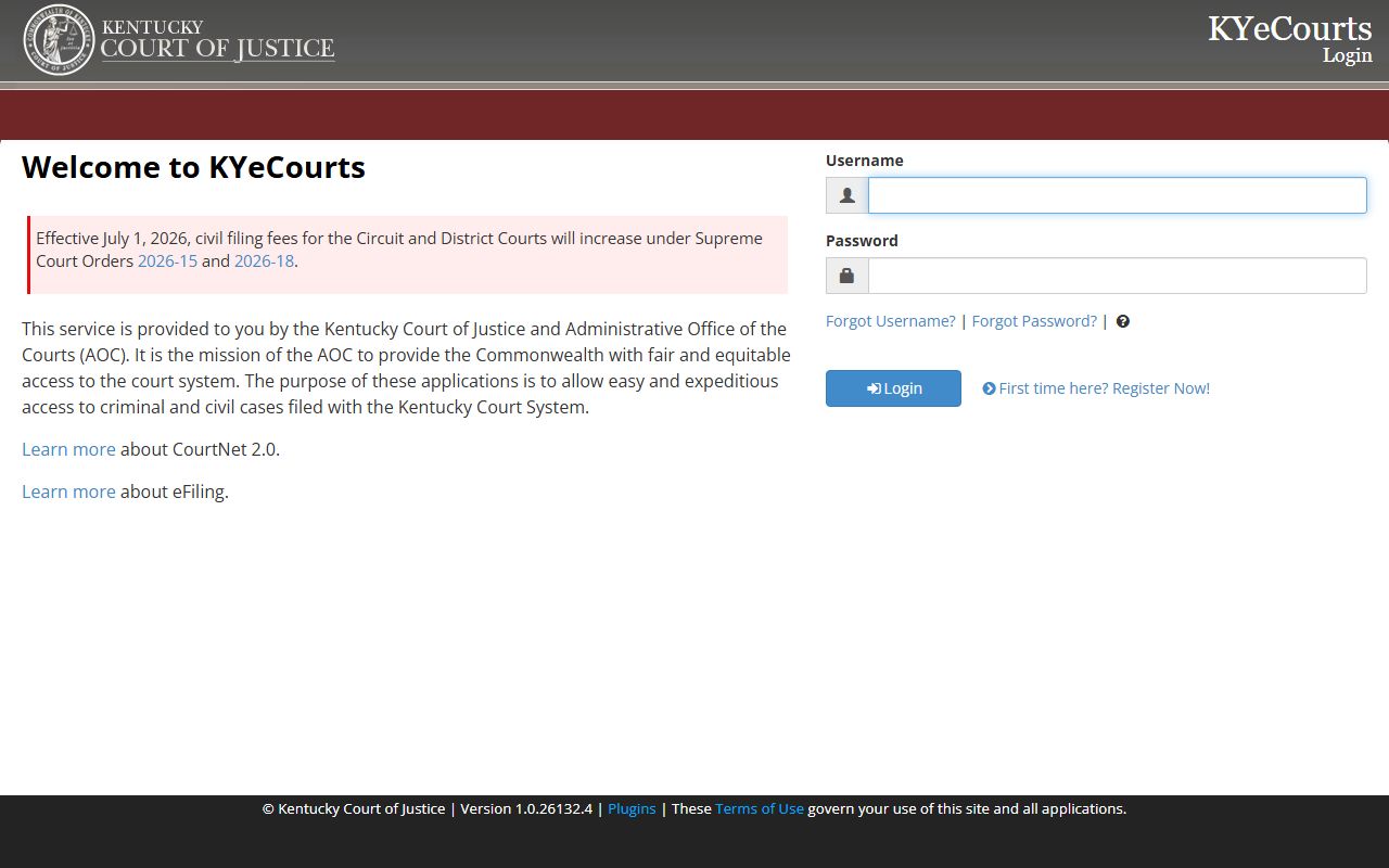 Anderson County court records KYeCourts CourtNet login
