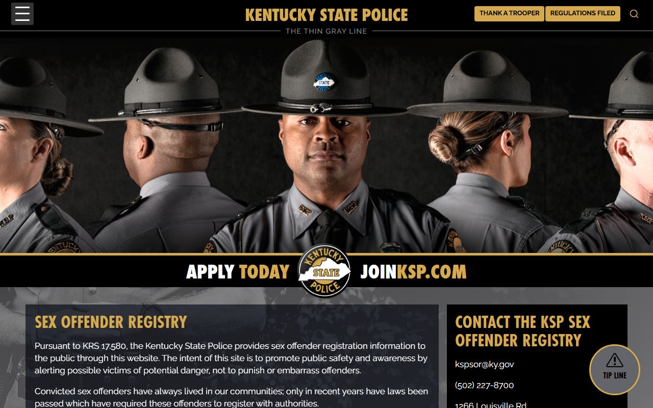 Anderson County warrant records Kentucky State Police registry source